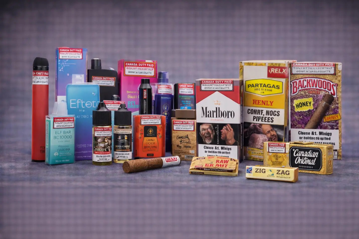 Canadian excise tax approved cigars, tobacco, and smoking accessories