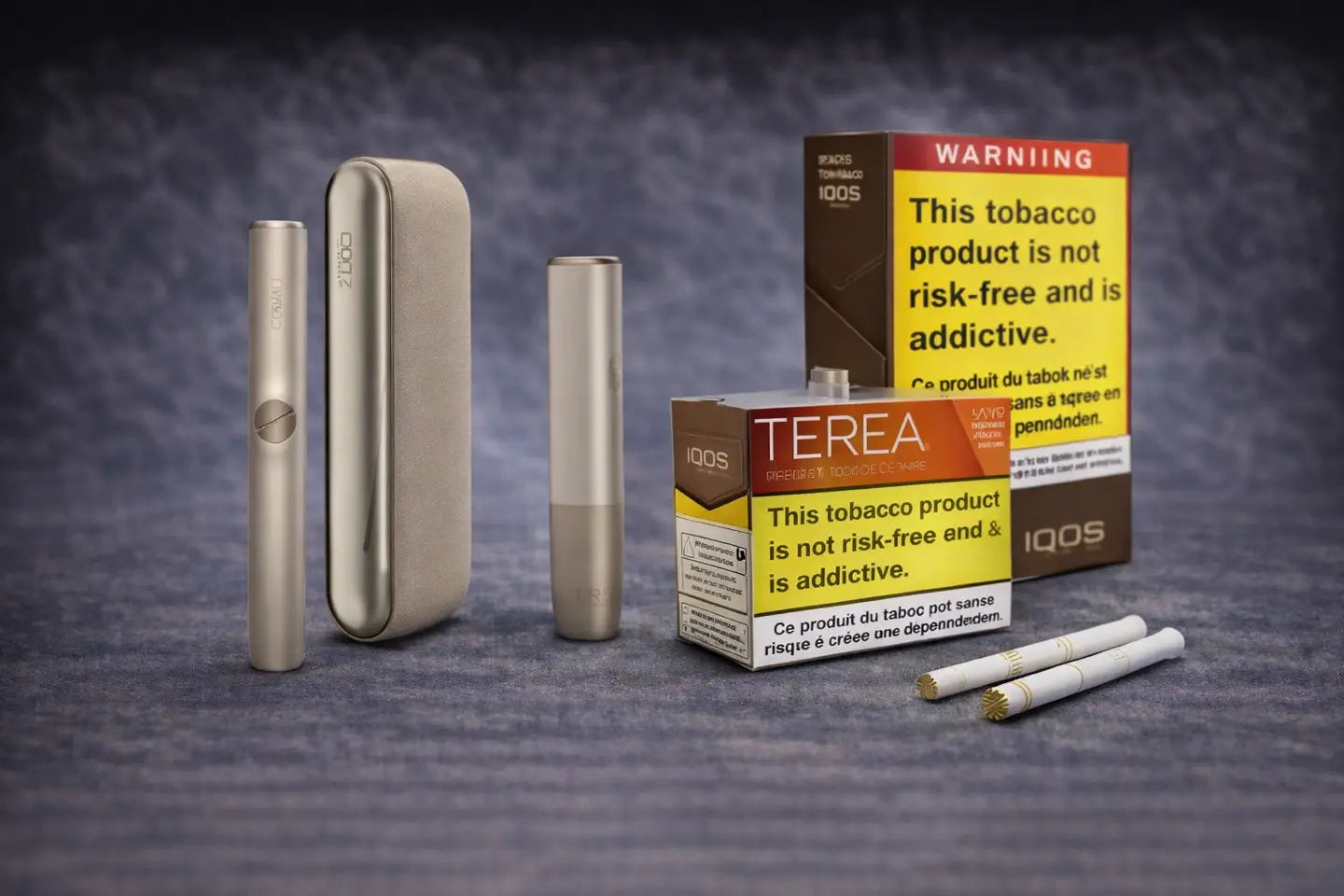 IQOS heated tobacco device designed for smoke-free use and smooth taste