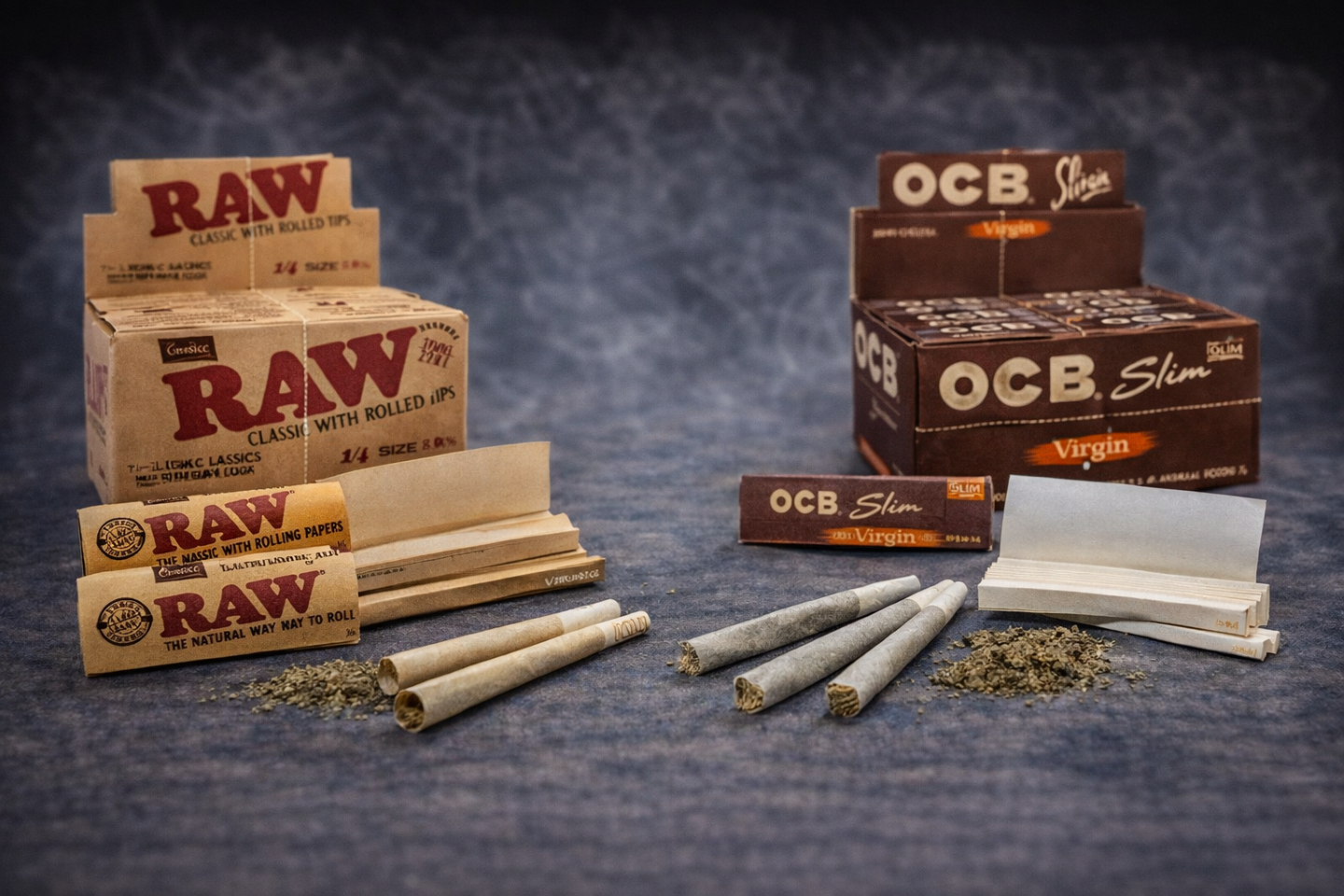 Premium rolling papers with tips for smooth and even smoking