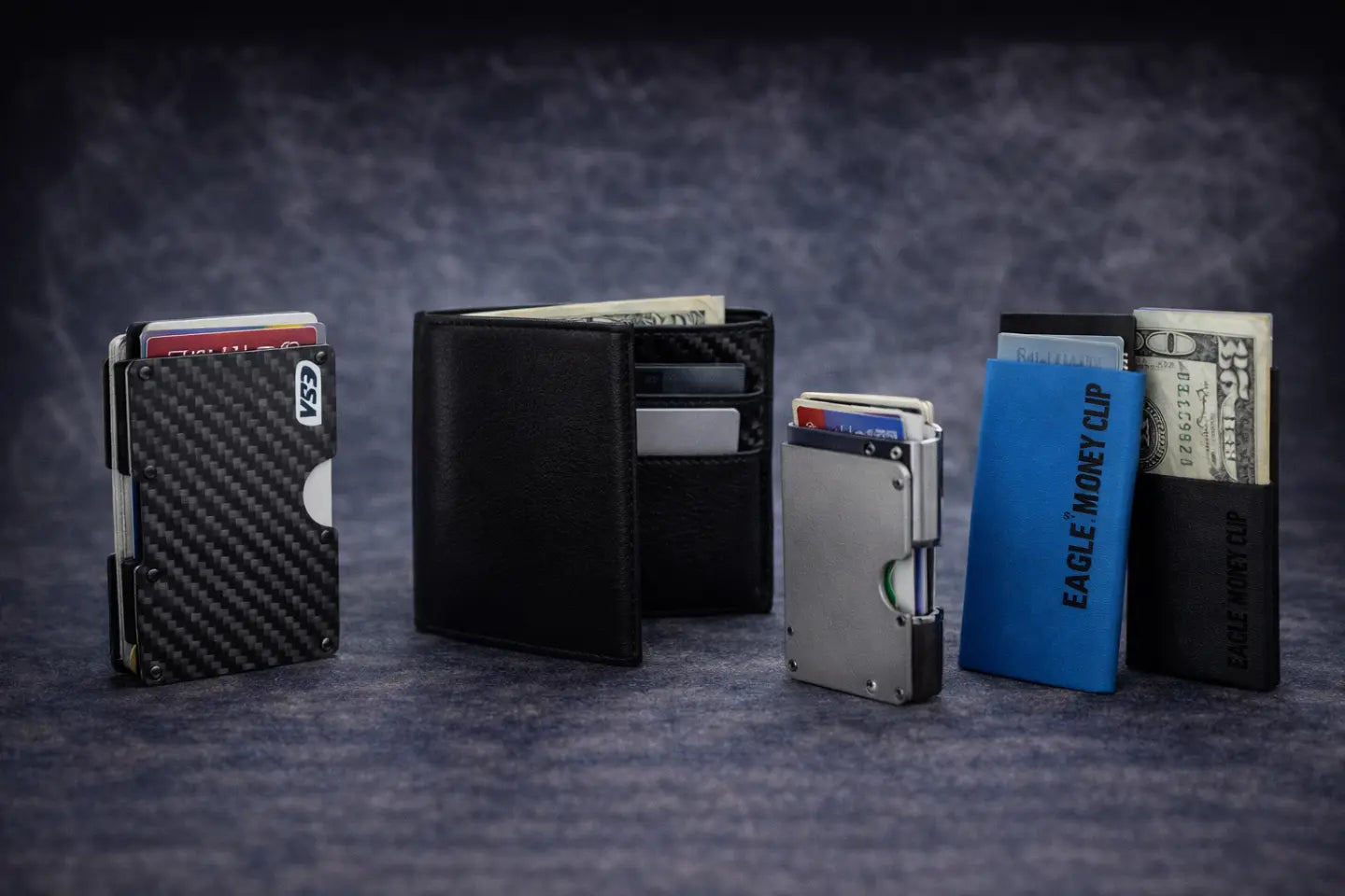 “Premium wallets and money clips for everyday use, featuring sleek minimalist designs for cash and card organization.”