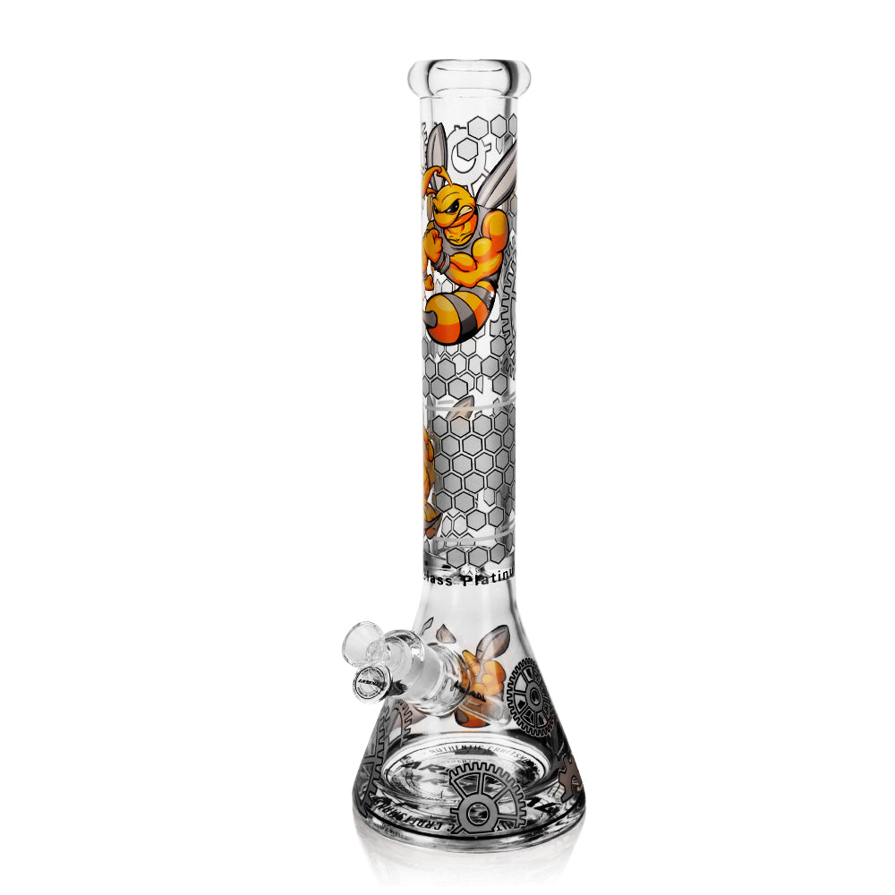 16" Angry Bee Glass Bong