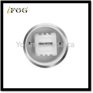 A box of five iFog Vortex Layered Square Ceramic Coils for dry herb, displayed in a black box with a green and white label.