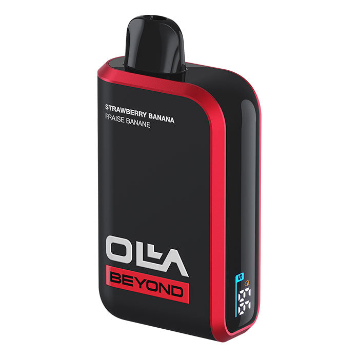 Black and red vape device with 'OLLA BEYOND' branding on a white background