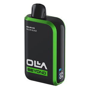 Olya Beyond vape device with green accent on a white background