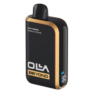 Black and gold vape device with 'Olla' branding on a white background