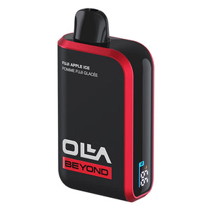 Black and red vape device with 'OLLA BEYOND' branding on a white background