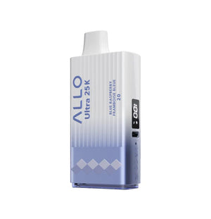 Vape device with 'ALLO' branding on a white background