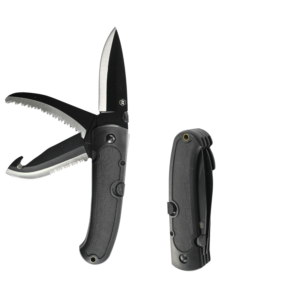 Ozzuni Stainless Steel 3 in 1 Foldable Pocket Knife - Trendies Smoke and Vape