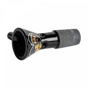 Black hunting call with a logo on a white background