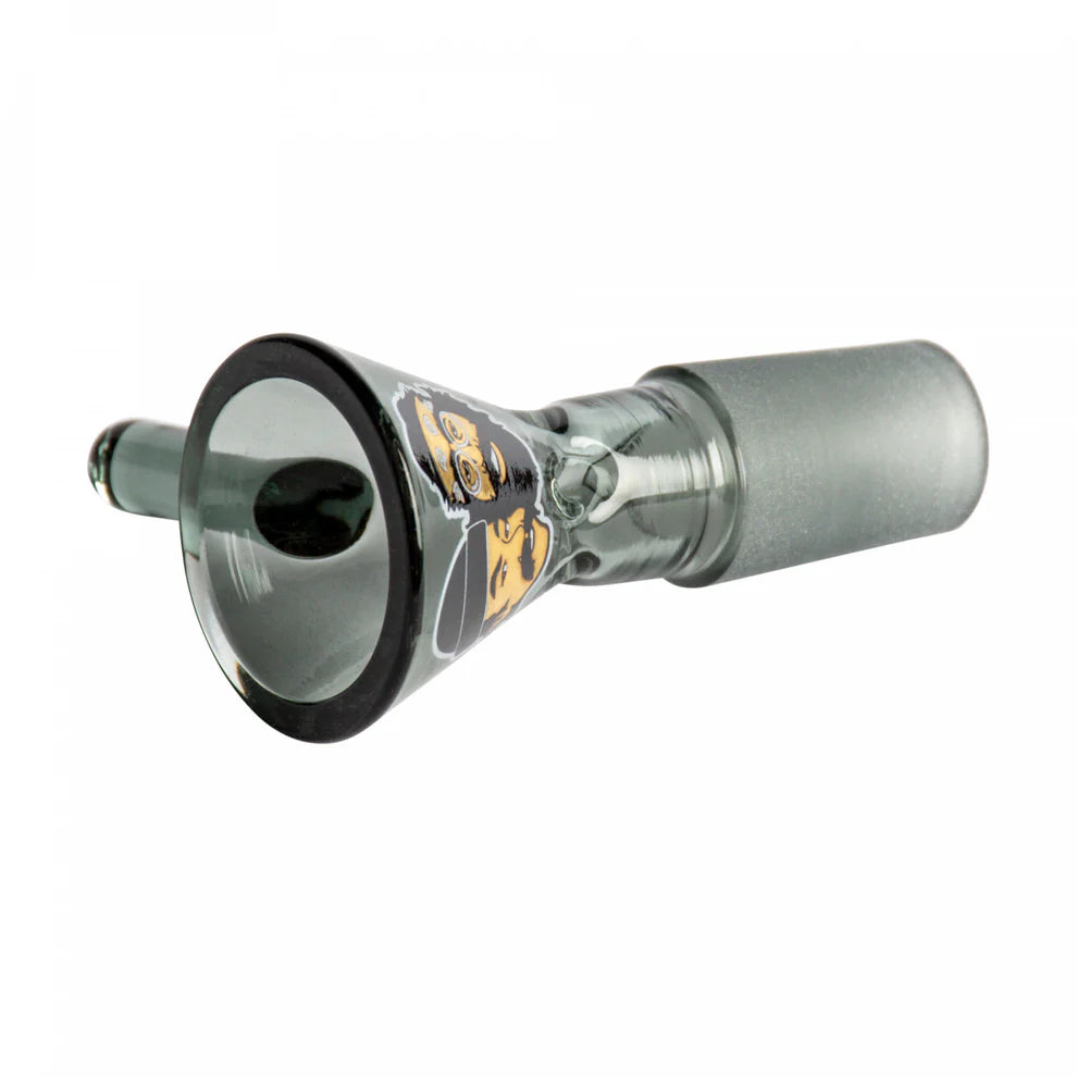 Metal trumpet mouthpiece on a white background