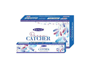 Box of Satya Dream Catcher incense sticks on a white background