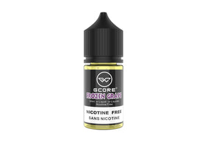 Gcore Frozen Grape nicotine-free e-liquid bottle on a white background