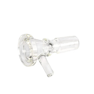 Clear glass water pipe on a white background