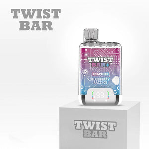 Twist Bar vape device with colorful label on a white background