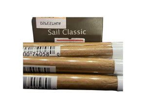 Cigars with visible branding and barcodes on a white background