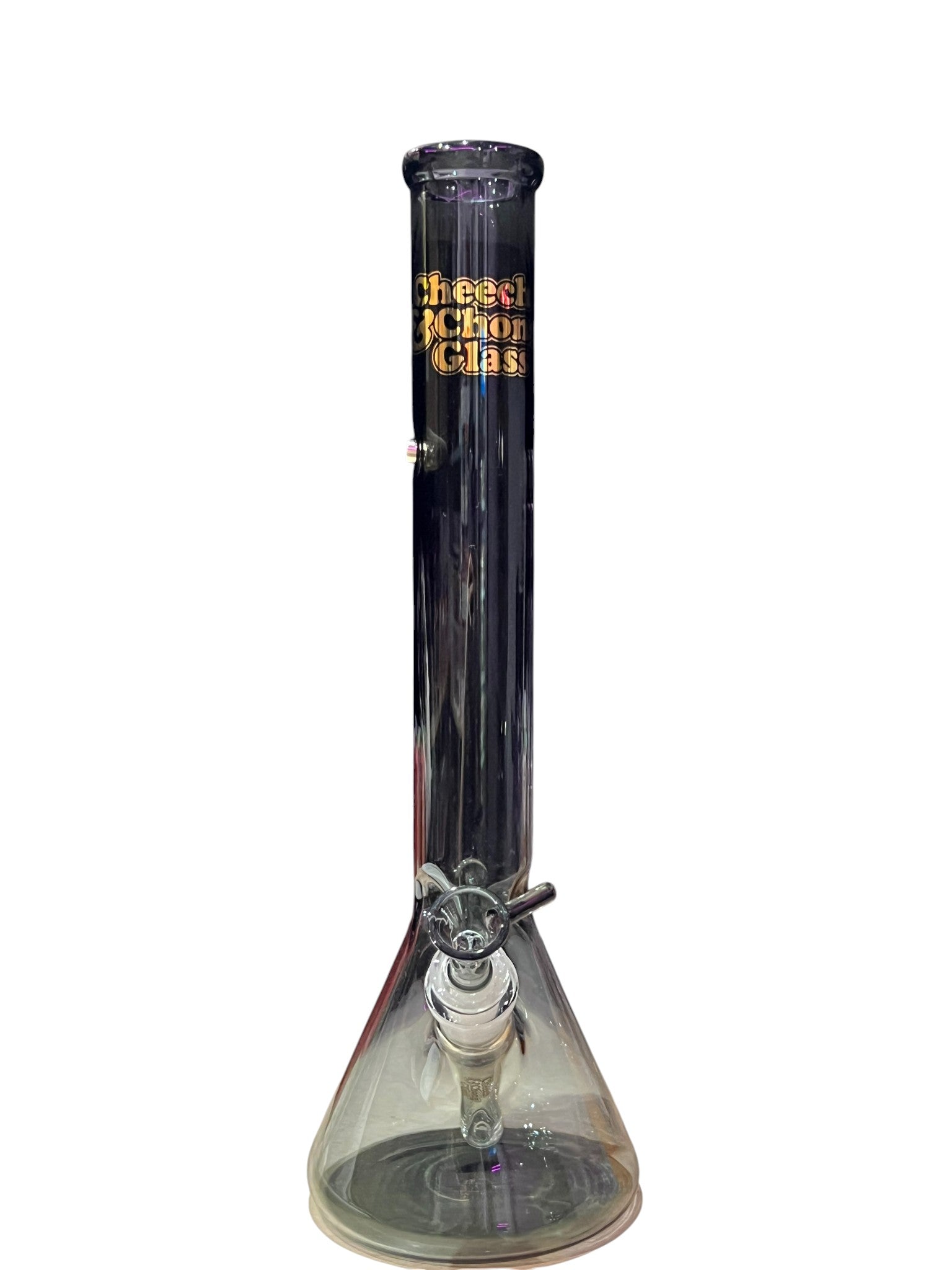 Black and clear glass bong with 'Freeze' branding on a white background