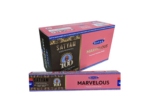 Satyam incense sticks packaging on a white background