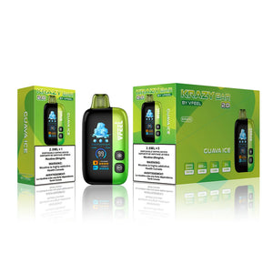 Krazy Bar vape device with green packaging on a white background