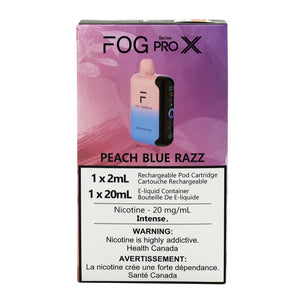 FOG Pro X vape device packaging with a purple and pink gradient design.