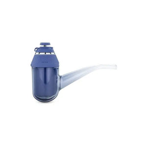 A smart wax pen with a modular design, displayed in an open case, revealing its components including a ceramic bowl, a USB-C charging cable, and other accessories.