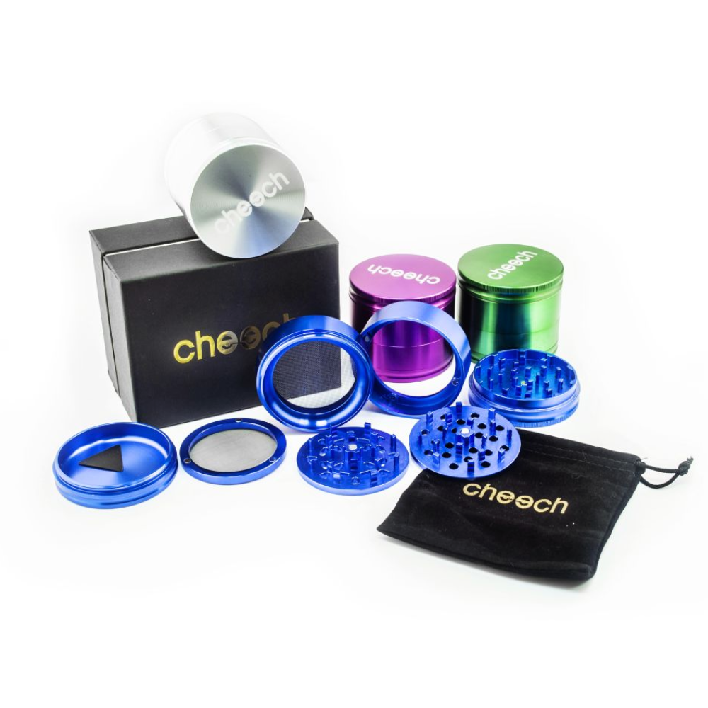 Cheech 70mm 4pc Grinder with Removable Teeth & Screen - Trendies Smoke and Vape