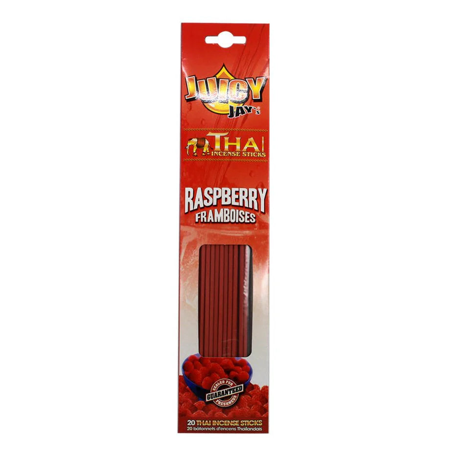 Pack of Lucy Jay's Thai Raspberry Incense Sticks on a white background