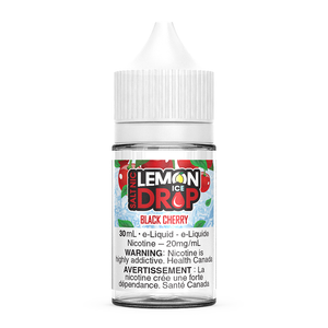 Lemon Ice Drop Black Cherry e-liquid bottle on a white background