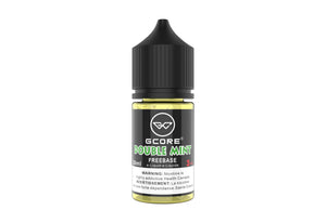 Gcore Double Mint Freebase e-liquid bottle on a white background