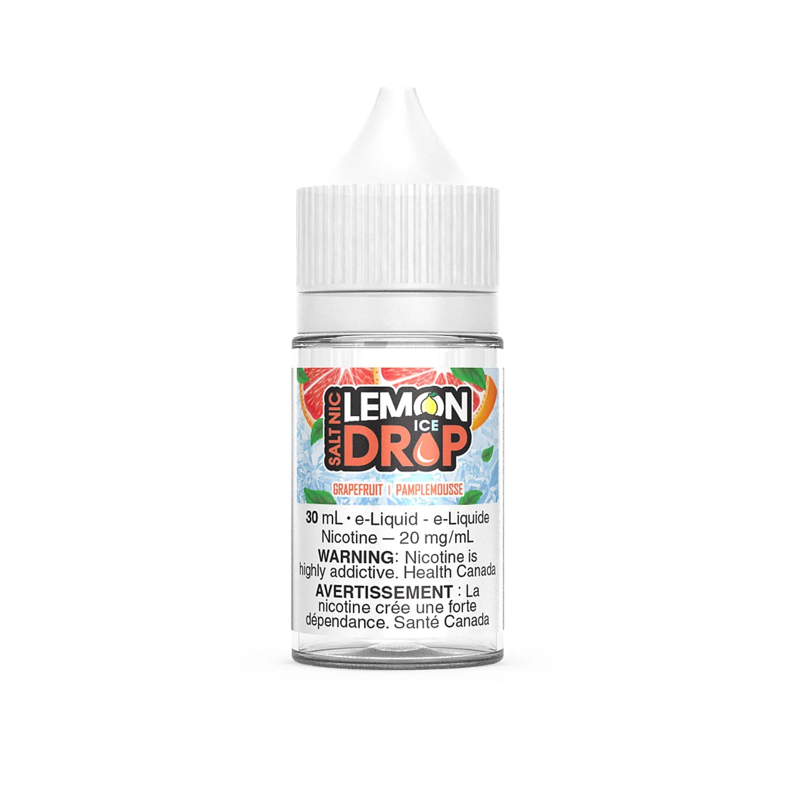 Lemon Ice Drop e-liquid bottle on a white background