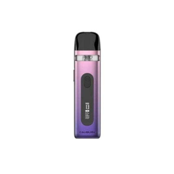 Pink and black vape device on a white background