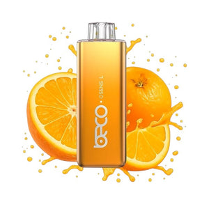 ORCO vape device with oranges on a white background