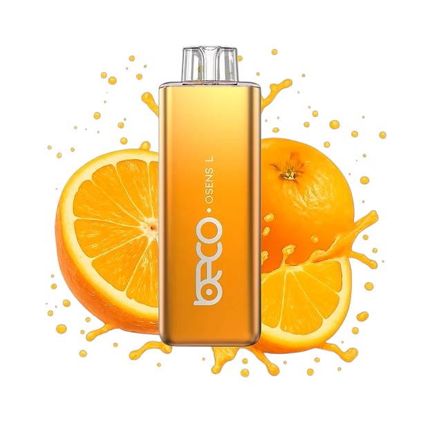 ORCO vape device with oranges on a white background