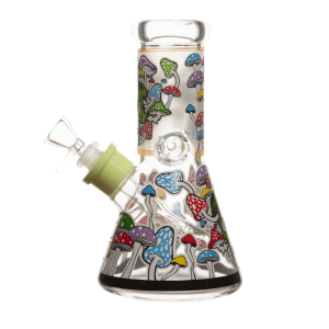 8" 7mm Mushroom Glass Bong w/ Gift Box